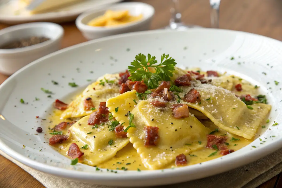 Ravioli Carbonara