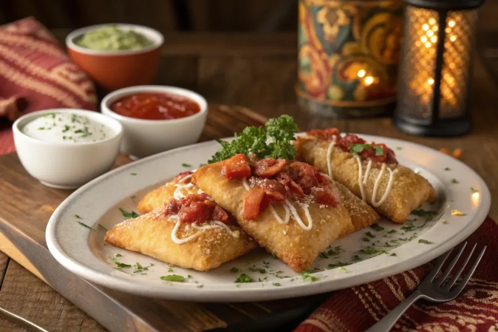 Lasagna Fritta served with dipping sauces at Olive Garden