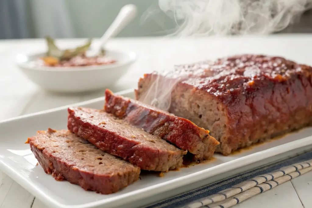 Slicing meatloaf without it falling apart	