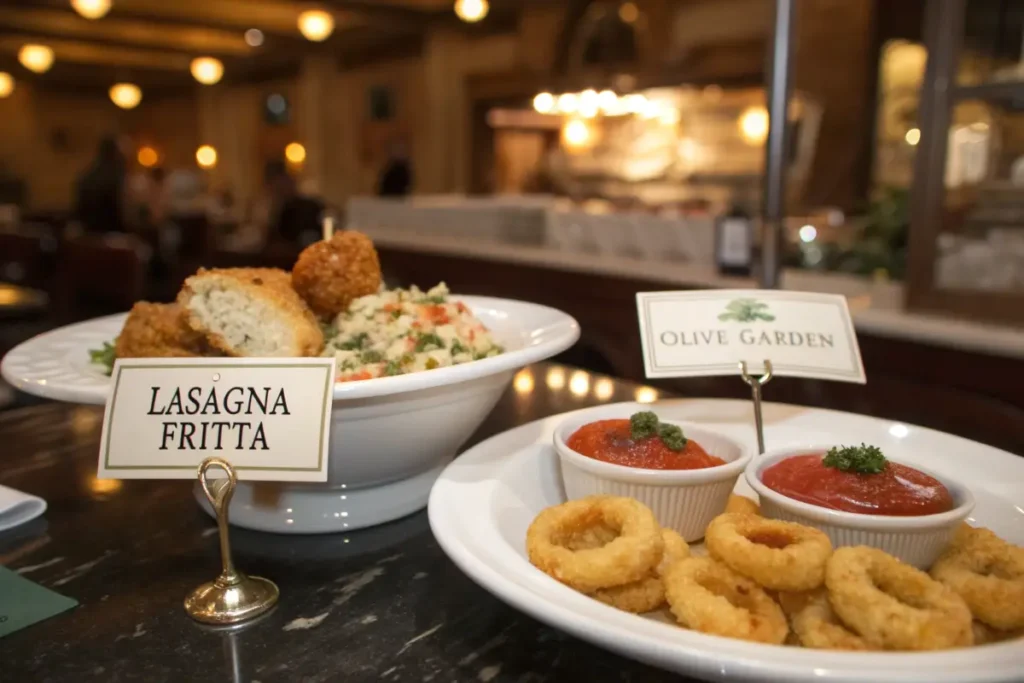 Comparison of Lasagna Fritta and other appetizers at Olive Garden