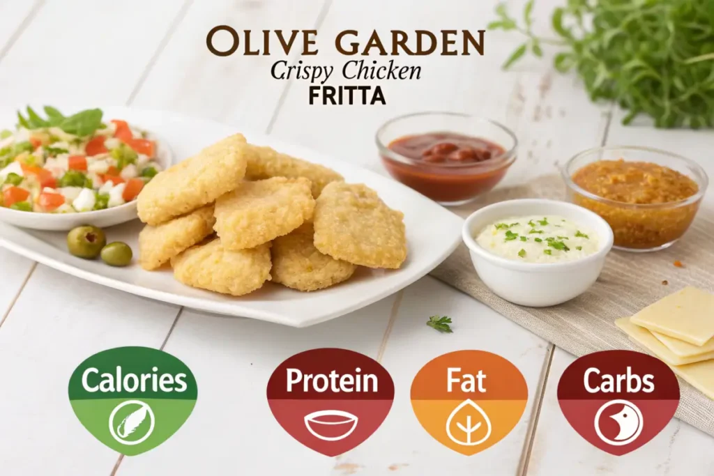 Nutritional infographic of Olive Garden Crispy Chicken Fritta