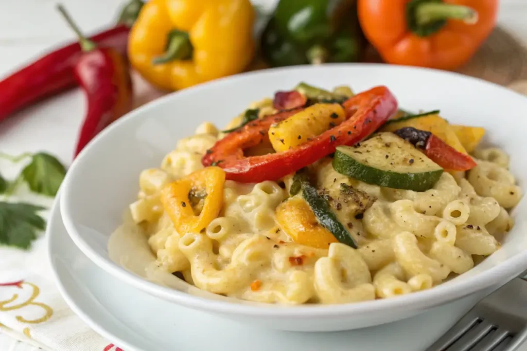 Mac and Cheese with Roasted Vegetables