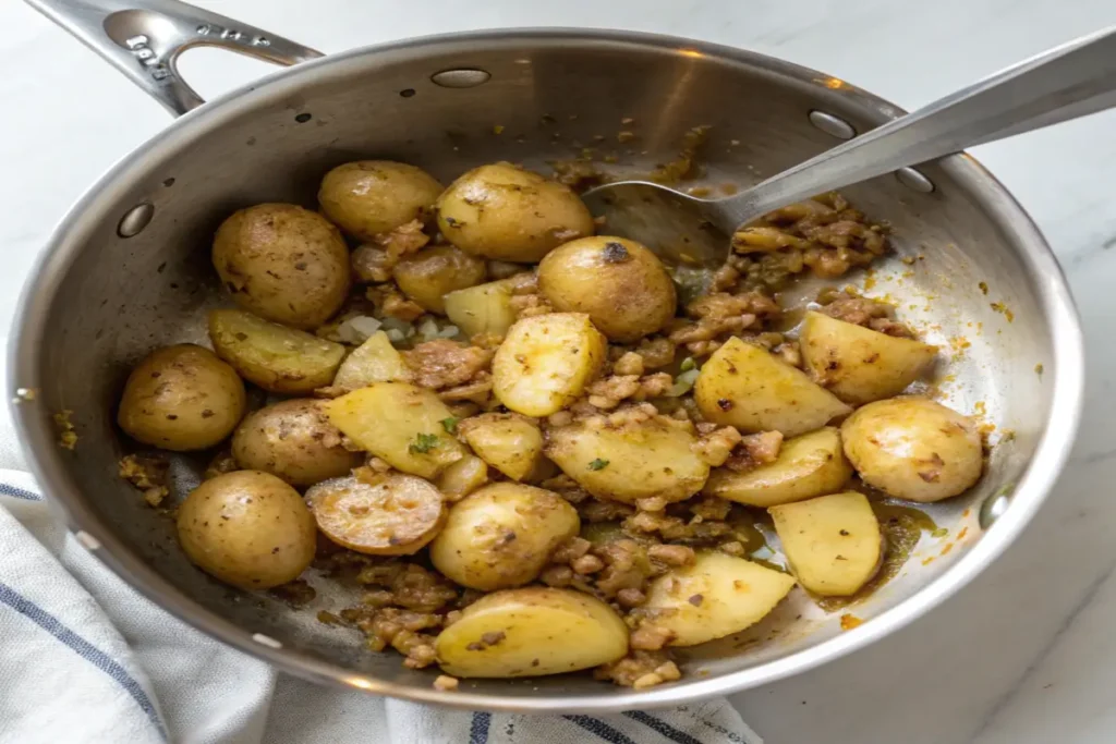 Potatoes in the pan