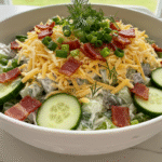 cucumber ranch crack salad in a bowl