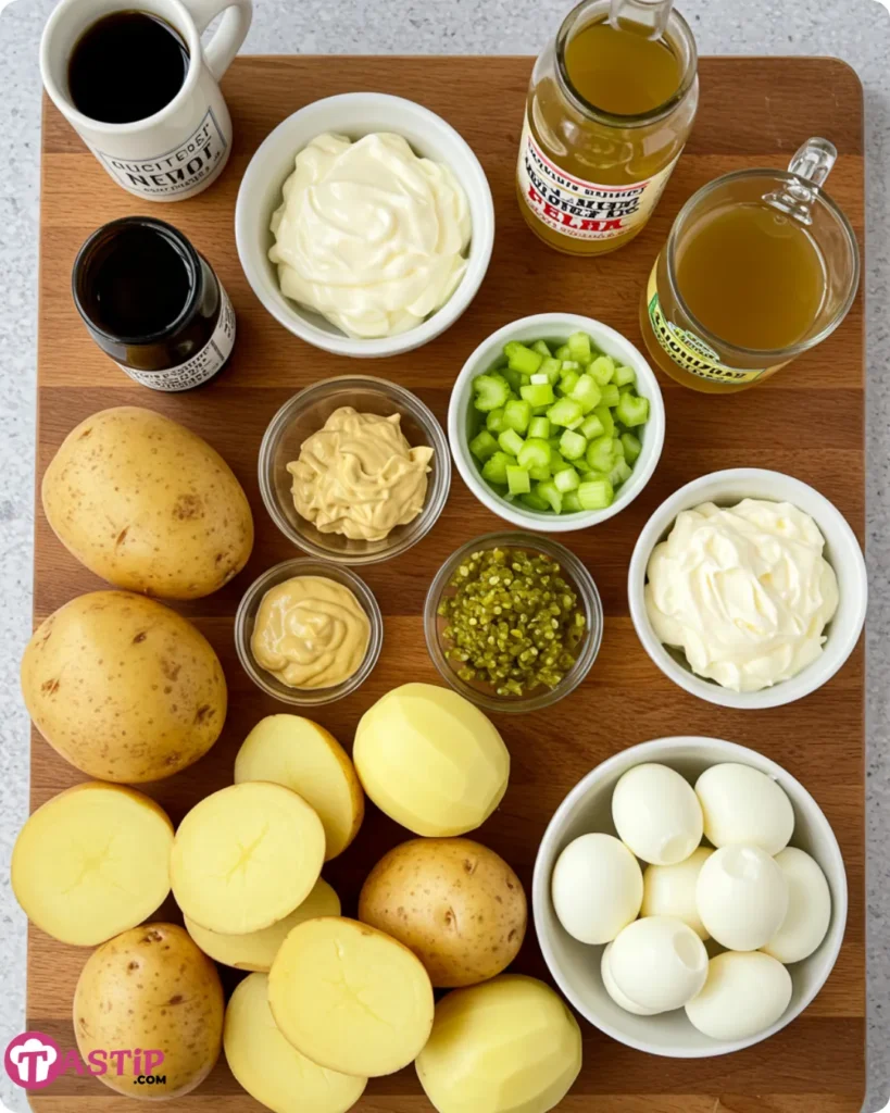 Easy Southern Potato Salad with Egg 6 Ingredients for Easy Southern Potato Salad with Egg