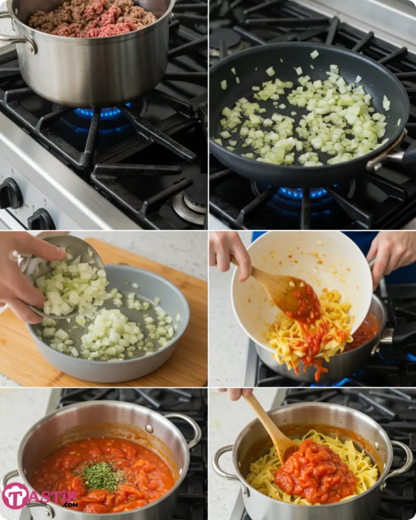 Cooking process of Old-Fashioned Goulash