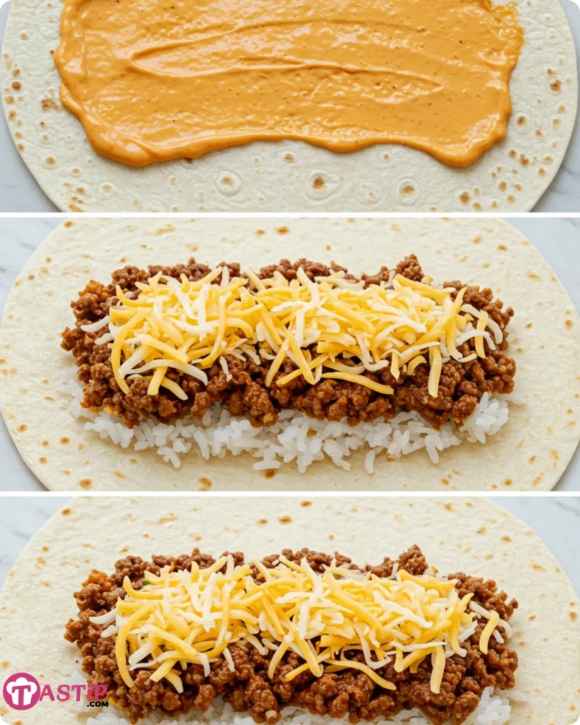 taco bell beefy melt burrito steps