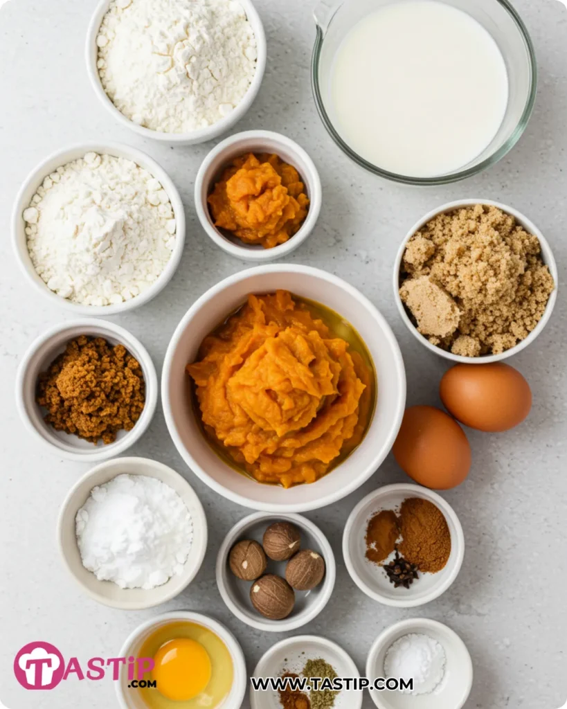 Baked Spiced Pumpkin Muffins 9 Ingredients for Baked Spiced Pumpkin Muffins with warm spices