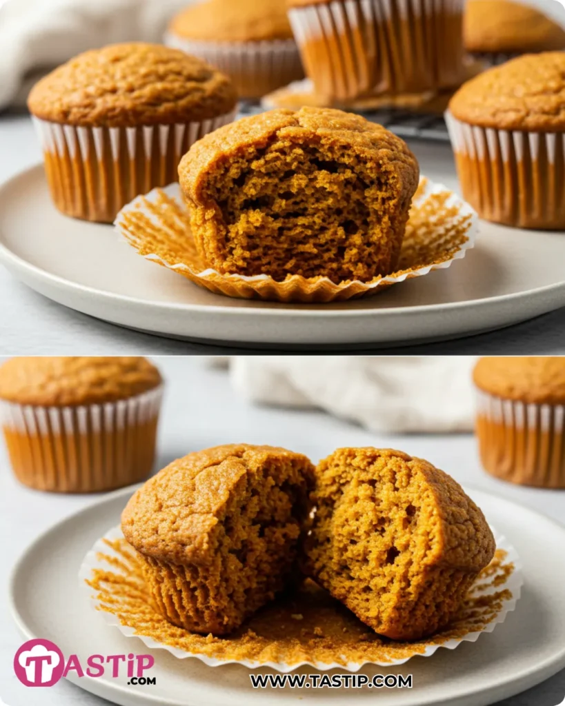 Easy One-Bowl Pumpkin Muffins 11 Easy One-Bowl Pumpkin Muffins served warm showing soft crumb