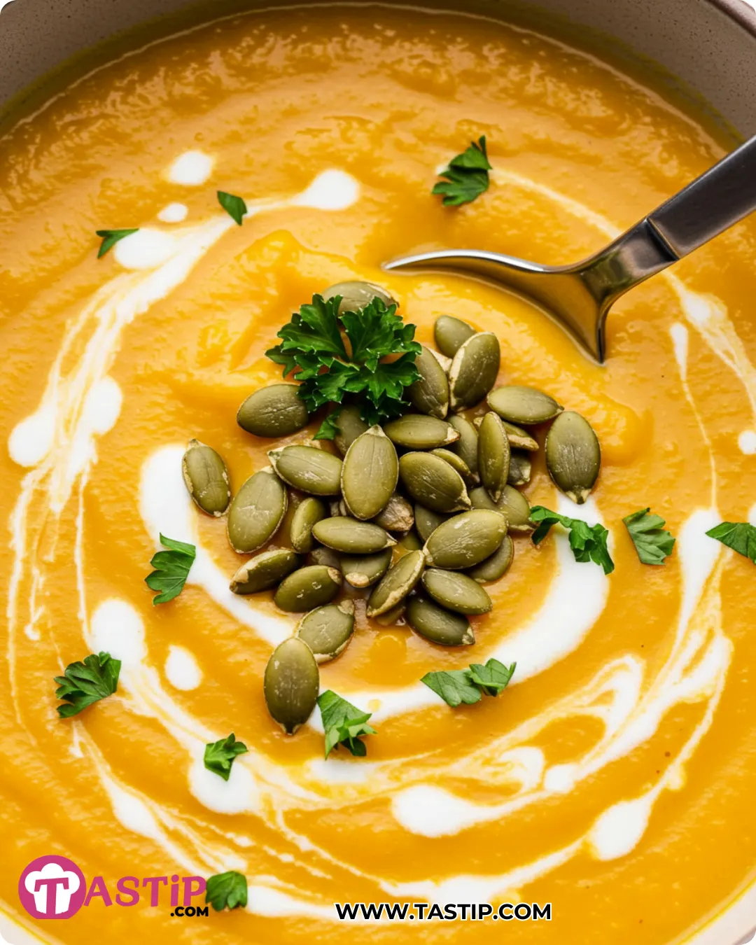 Gut-Healing Pumpkin Soup with coconut milk, ginger, and turmeric