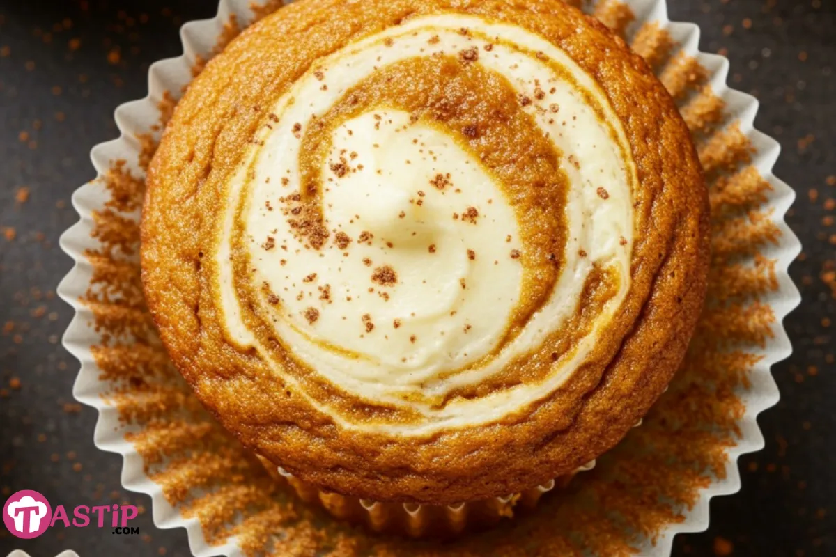Pumpkin Cream Cheese Swirl Muffins featured image with marbled cheesecake tops