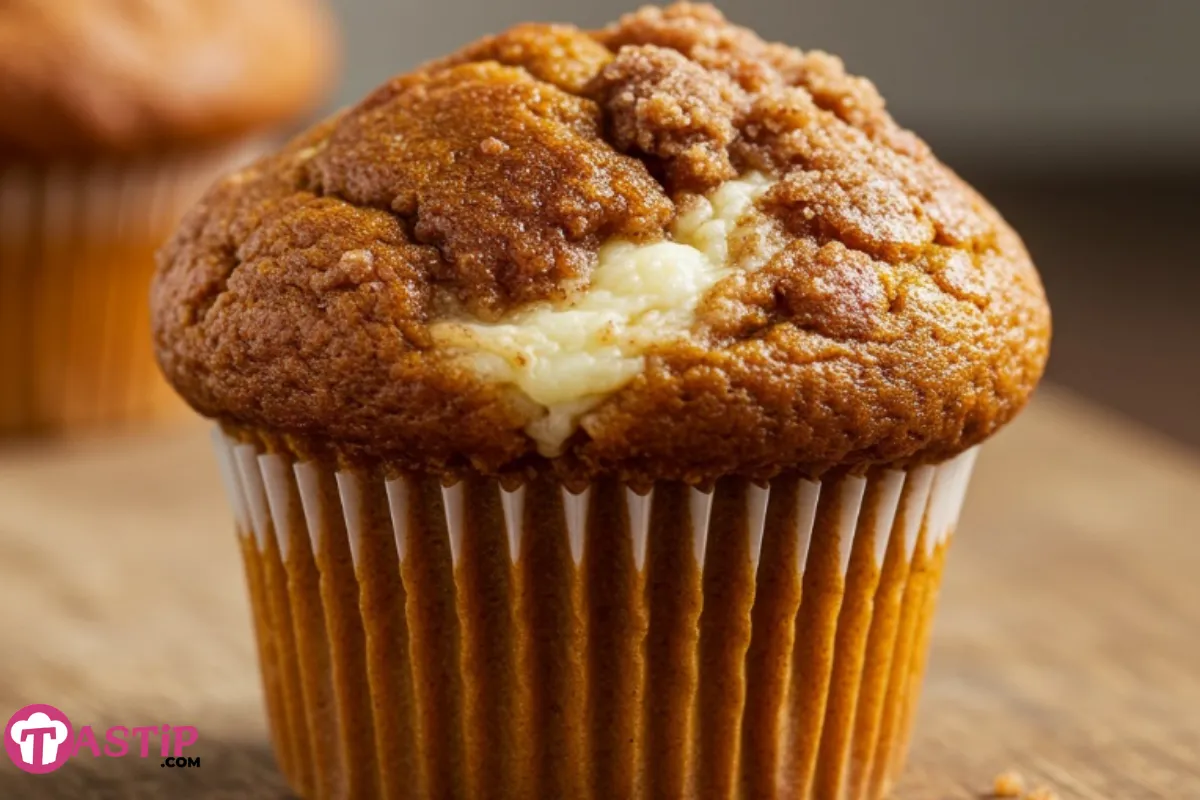Pumpkin Muffins with Cream Cheese Swirl
