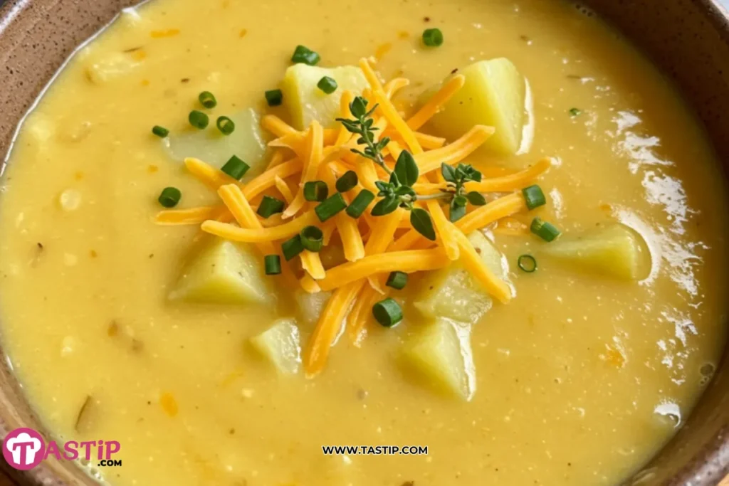 Cheddar Garlic Herb Potato Soup 2