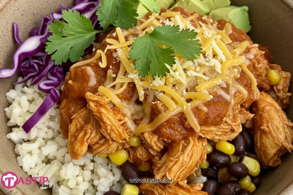High Protein Chicken Enchilada Bowls