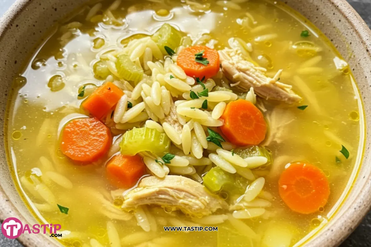 Lemon Chicken Orzo Soup