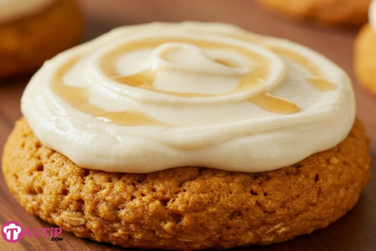 Pumpkin Oatmeal Cookies with Maple Frosting