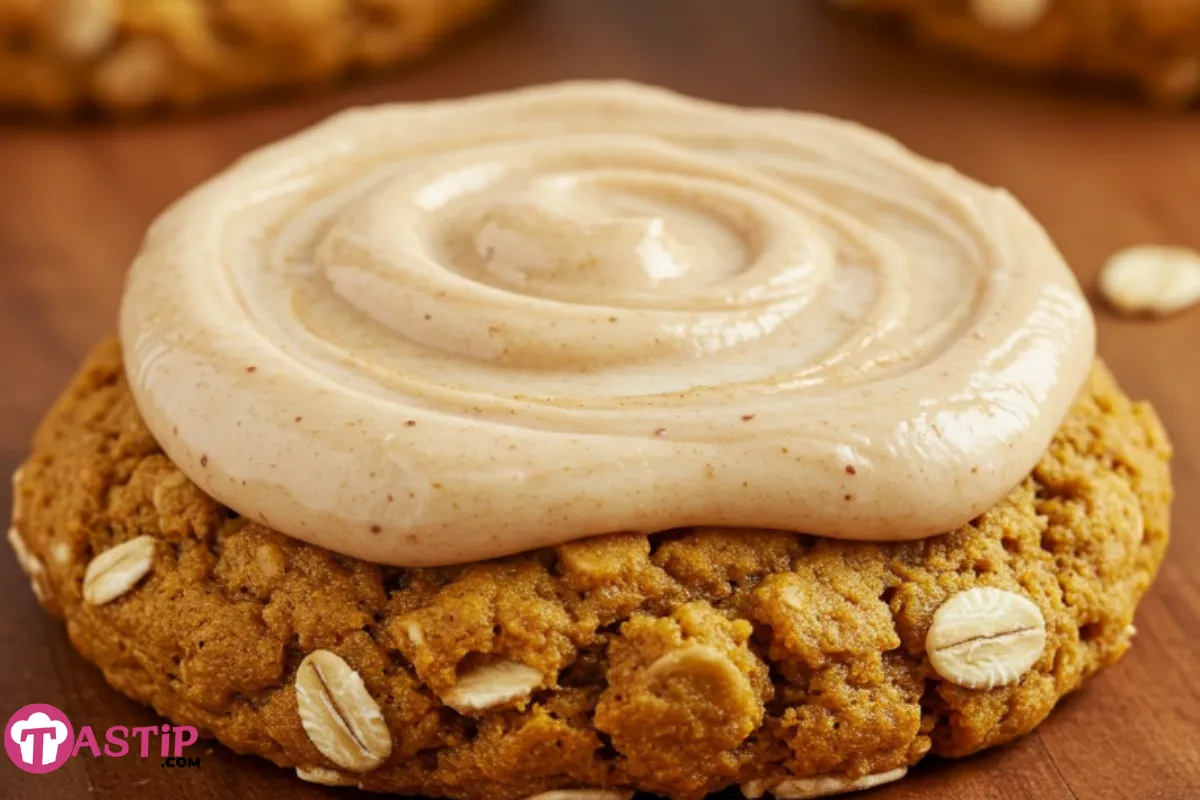 Pumpkin Oatmeal Cookies with Spiced Cream Cheese Icing