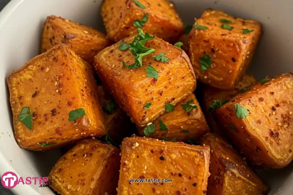 Seasoned and Roasted Sweet Potato