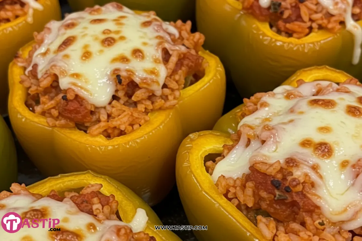 Shredded Chicken Rice Stuffed Peppers