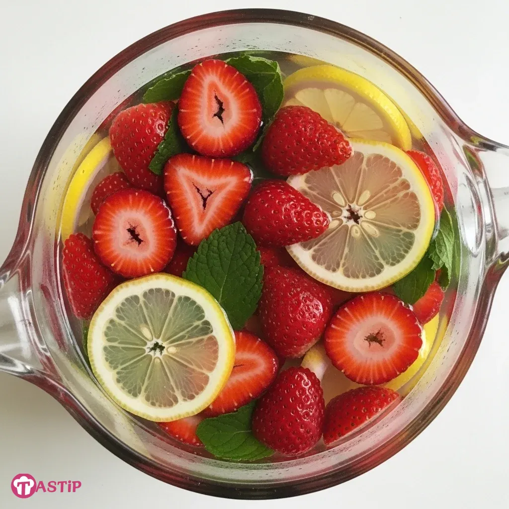 Strawberry Lemon Detox Water