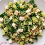 Lemon Herb Quinoa Salad with Feta and Cucumbers