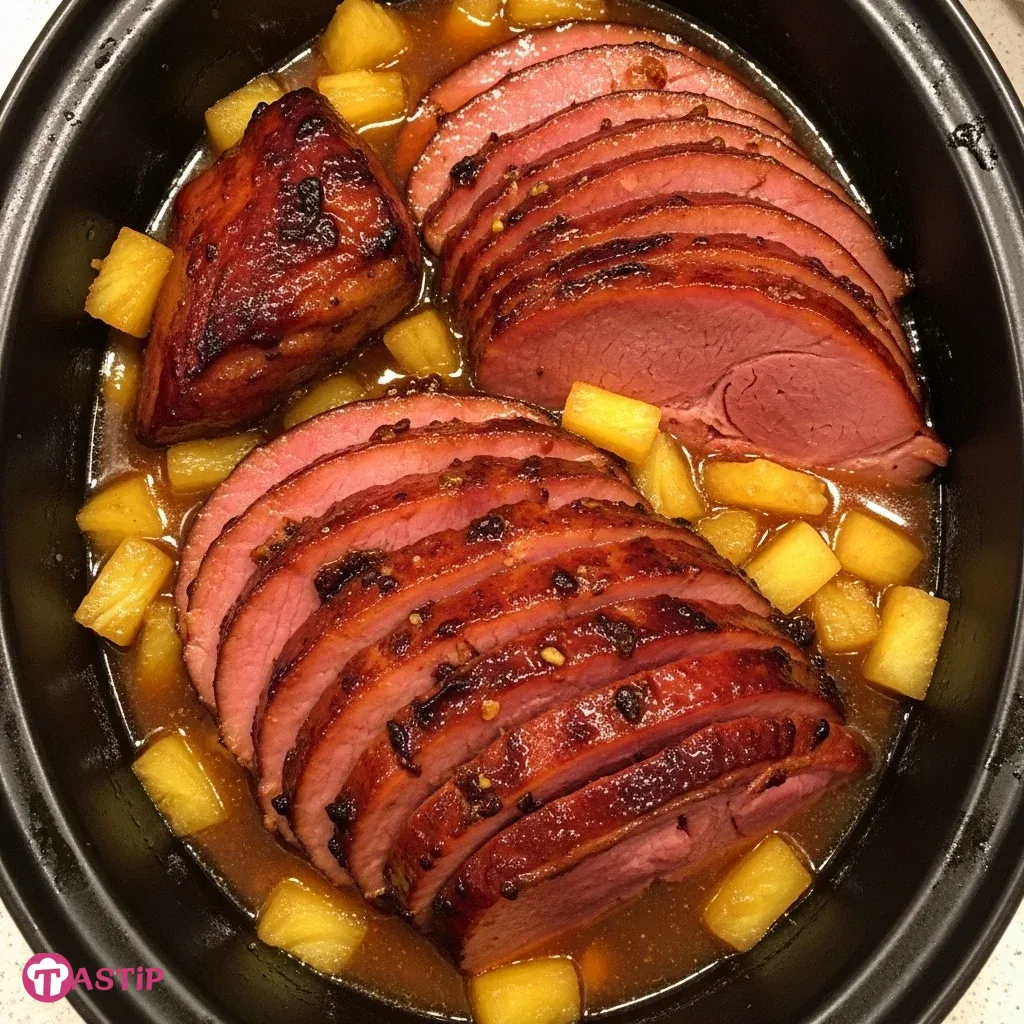 Crock Pot Brown Sugar Pineapple Ham