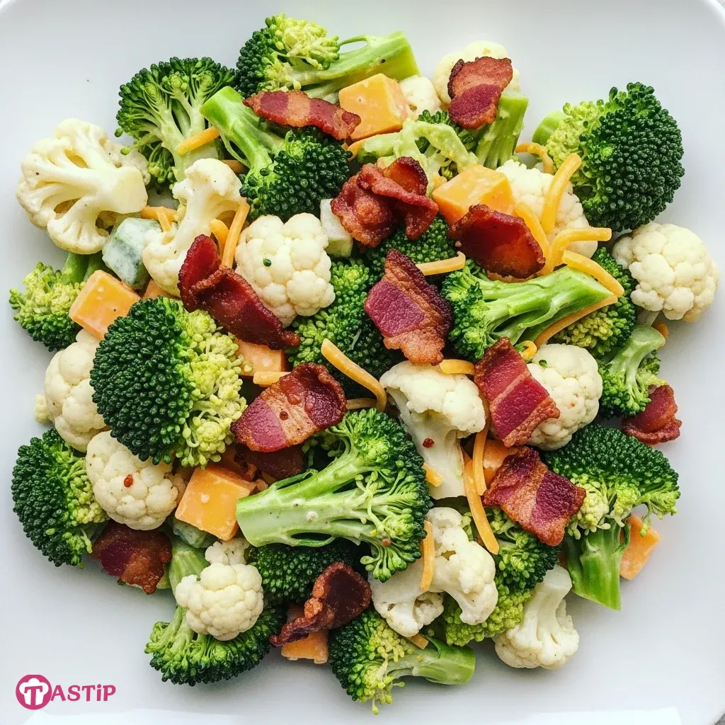 Cauliflower Broccoli Salad Recipe