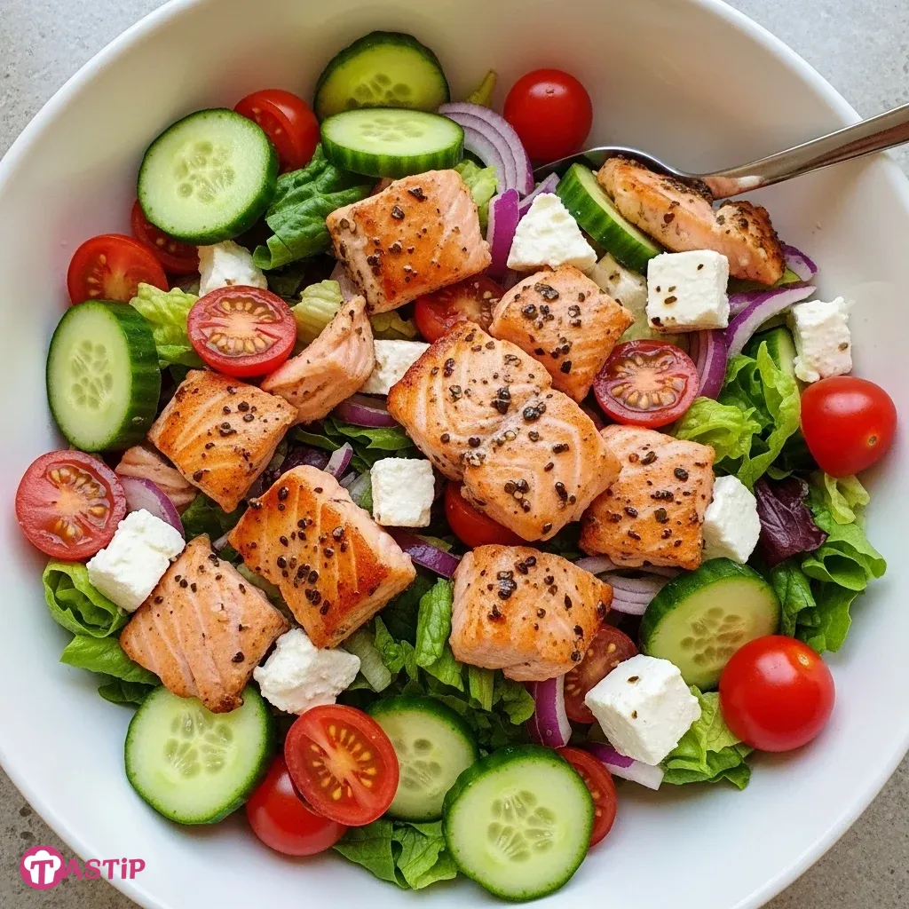 Salmon Greek Salad