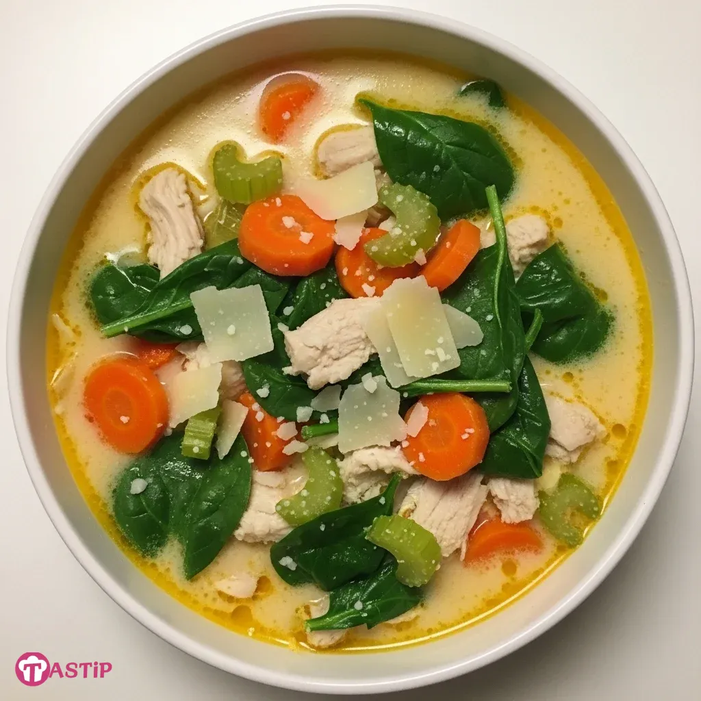 Slow Cooker Garlic Parmesan Chicken Soup 5 Slow Cooker Garlic Parmesan Chicken Soup