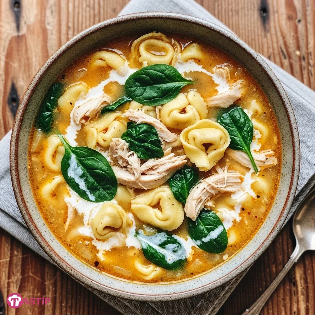 Creamy Chicken Tortellini Soup