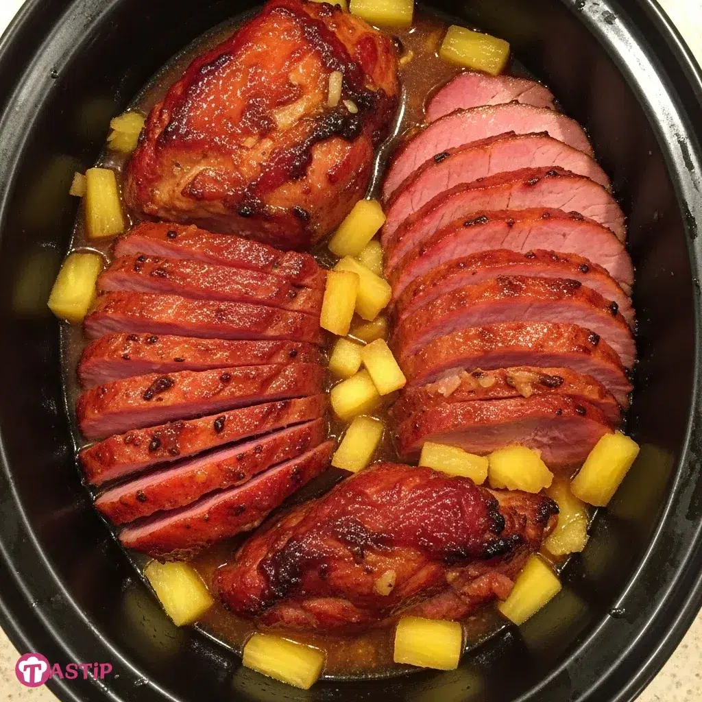Crock Pot Brown Sugar Pineapple Ham