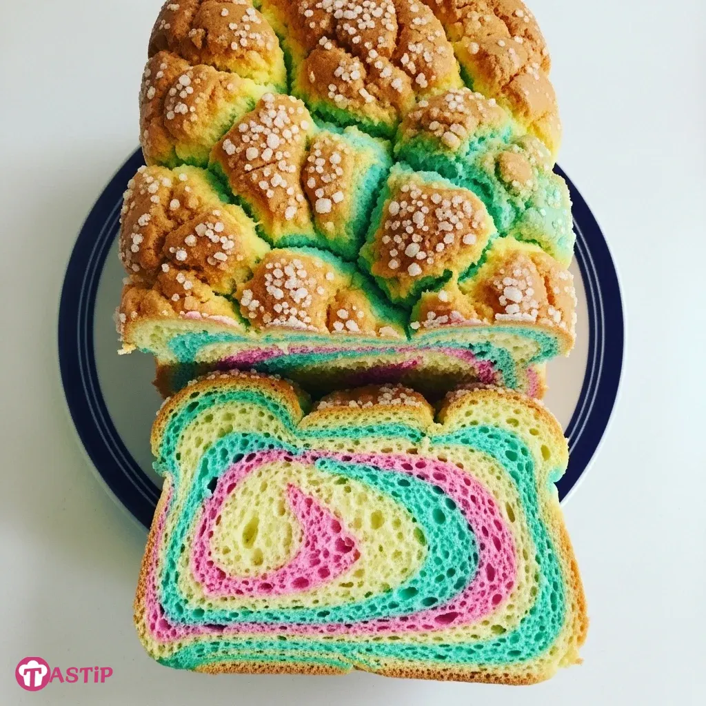 Cloud Bread Pastel Swirl Loaf