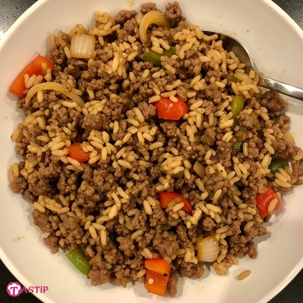 One-Pan Beef and Rice Skillet