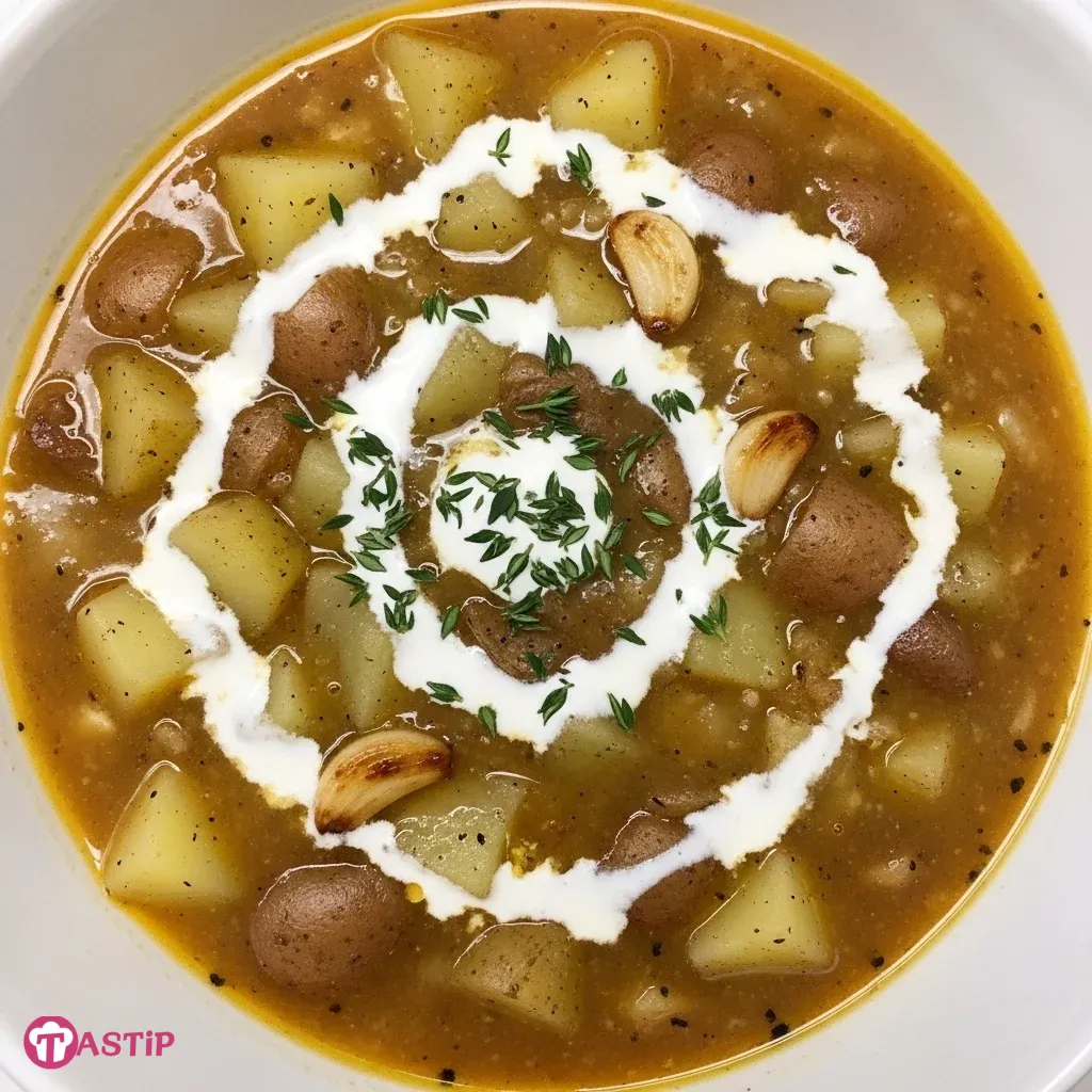 Creamy Garlic Potato Soup