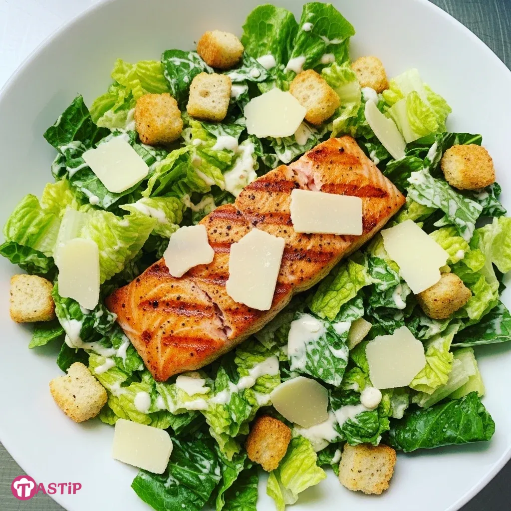Grilled Salmon Caesar Salad
