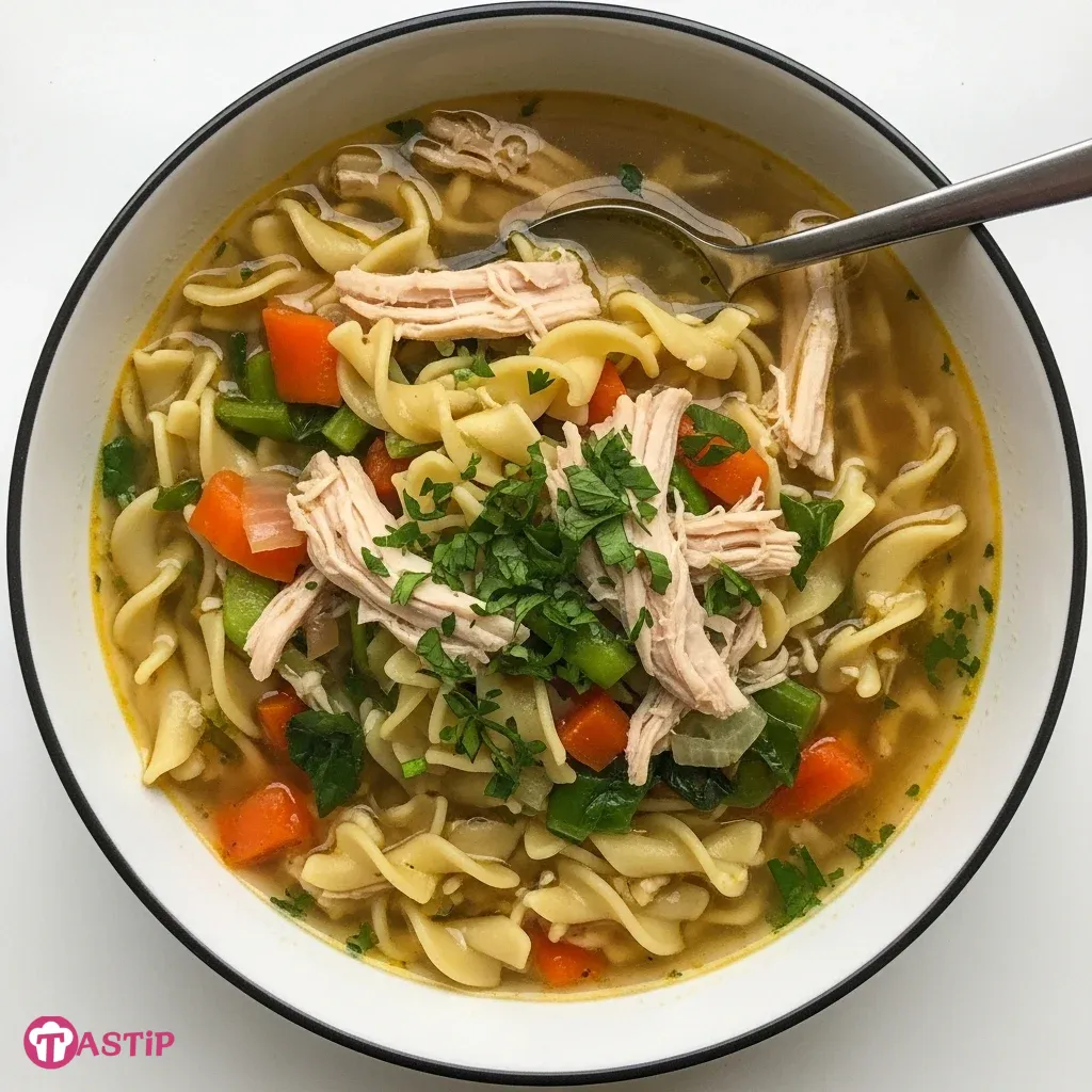 Garlic Chicken Noodle Soup