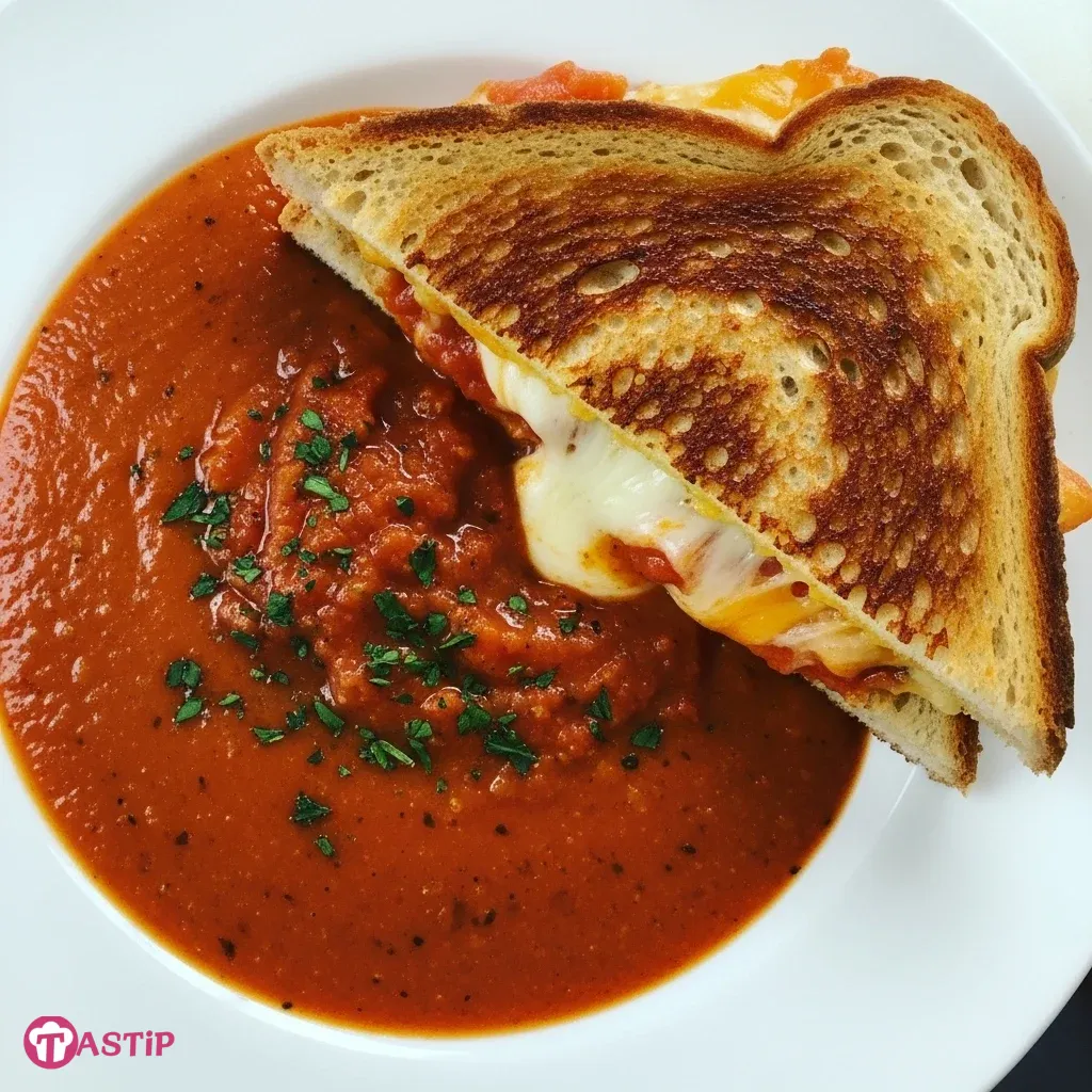 Tomato Soup with Grilled Cheese