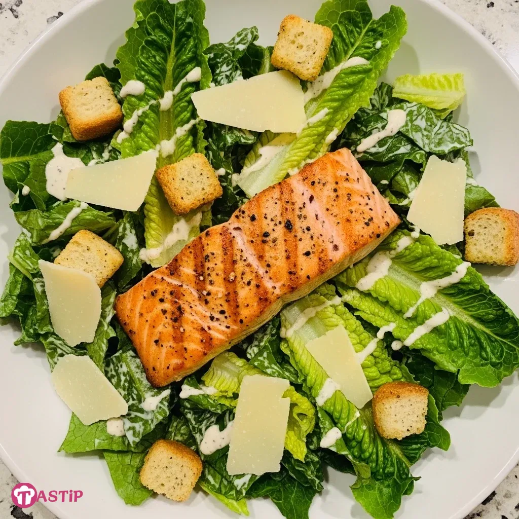 Grilled Salmon Caesar Salad