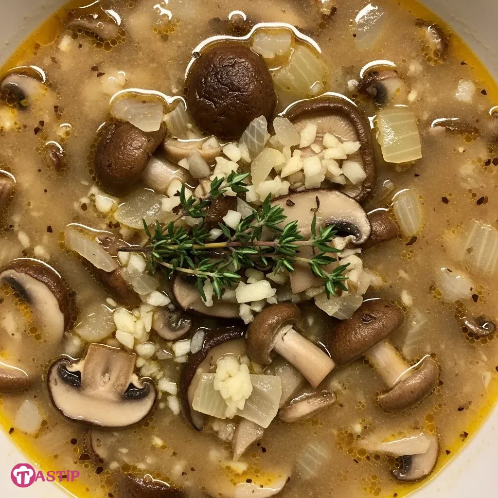 Slow Cooker Mushroom Soup